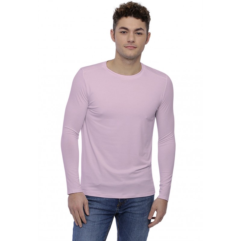 T-shirt col rond bande rapportée manches longues en modal BENJI T-shirt col rond bande rapportée manches longues en modal BENJI