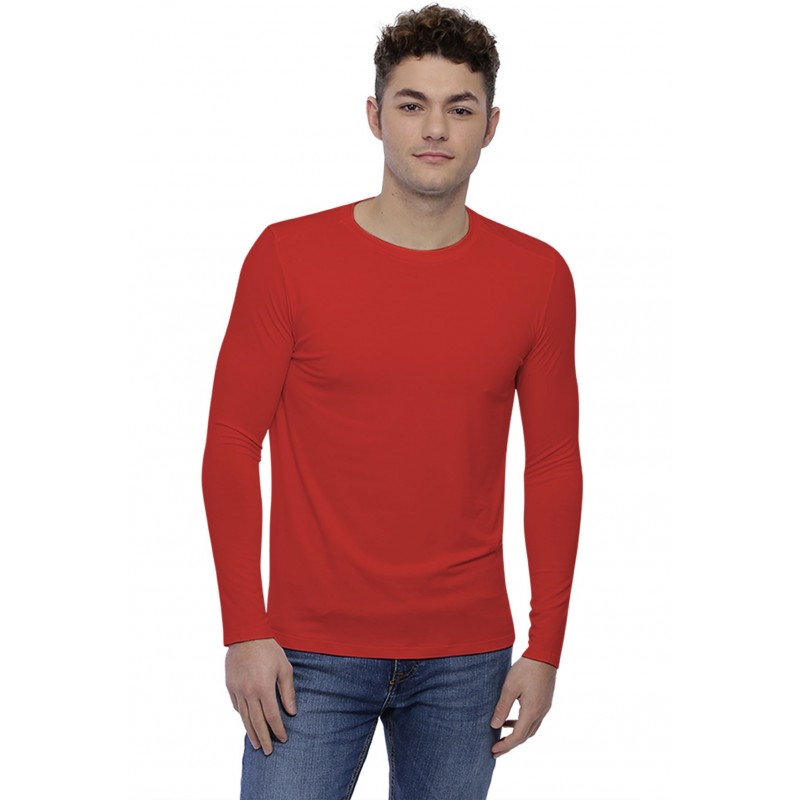 T-shirt col rond bande rapportée manches longues en modal BENJI T-shirt col rond bande rapportée manches longues en modal BENJI