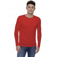 T-shirt col rond bande rapportée manches longues en modal BENJI