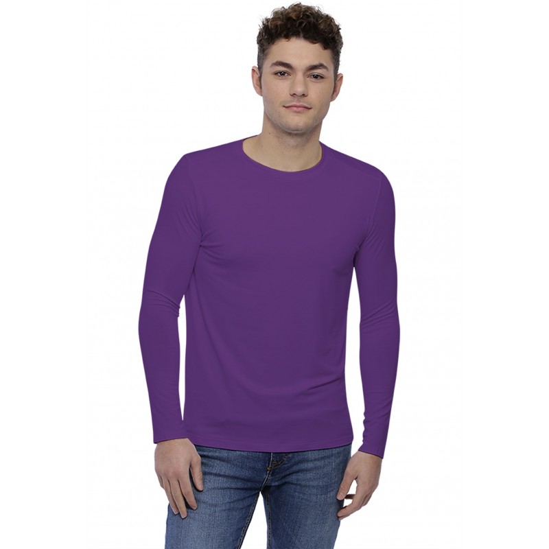 T-shirt col rond bande rapportée manches longues en modal BENJI T-shirt col rond bande rapportée manches longues en modal BENJI