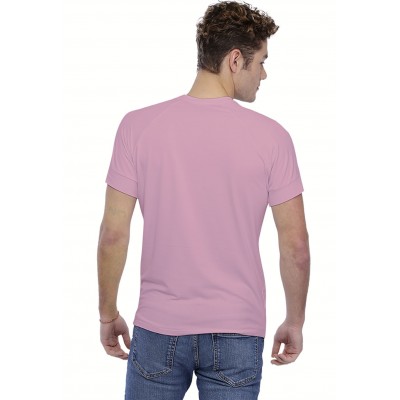 T-shirt col V bande rapportée manches courtes raglan en modal DAN