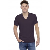 T-shirt col V bande rapportée manches courtes raglan en modal DAN