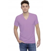 T-shirt col V bande rapportée manches courtes raglan en modal DAN