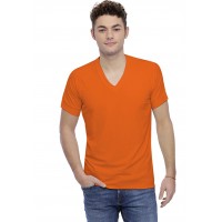 T-shirt col V bande rapportée manches courtes raglan en modal DAN