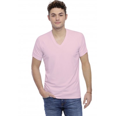 T-shirt col V bande rapportée manches courtes raglan en modal DAN