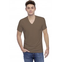 T-shirt col V bande rapportée manches courtes raglan en modal DAN