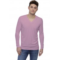 T-shirt col V bande rapportée manches longues raglan en modal DAN