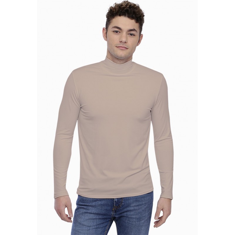 T-shirt col montant manches longues en modal RAPHAEL T-shirt col montant manches longues en modal RAPHAEL