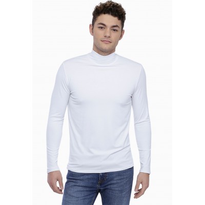 T-shirt col montant manches longues en modal RAPHAEL