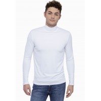 T-shirt col montant manches longues en modal RAPHAEL