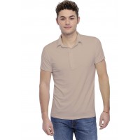 Tee-shirt col polo boutonné manches courtes en modal JOSH