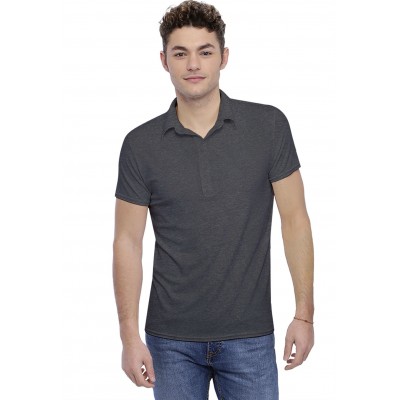 Tee-shirt col polo boutonné manches courtes en modal JOSH