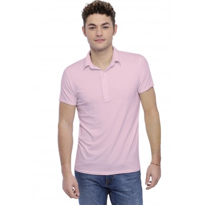 Tee-shirt col polo boutonné manches courtes en modal JOSH