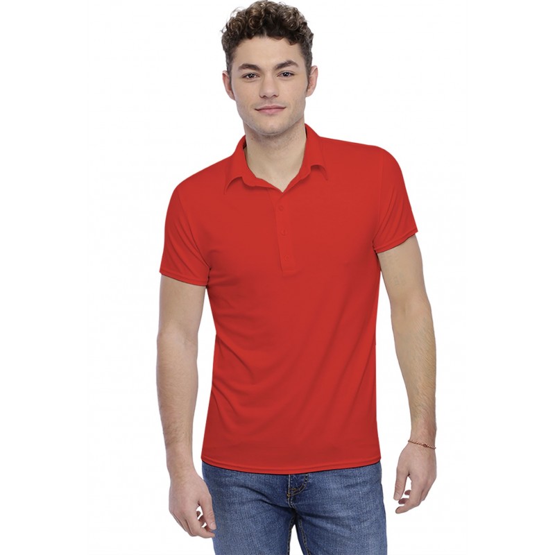 Tee-shirt col polo boutonné manches courtes en modal JOSH