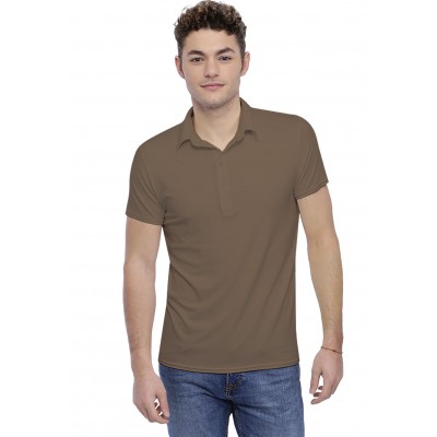Tee-shirt col polo boutonné manches courtes en modal JOSH