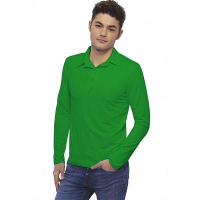 Tee-shirt col polo boutonné manches longues en modal JOSH