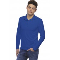 Tee-shirt col polo boutonné manches longues en modal JOSH