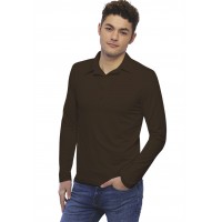 Tee-shirt col polo boutonné manches longues en modal JOSH