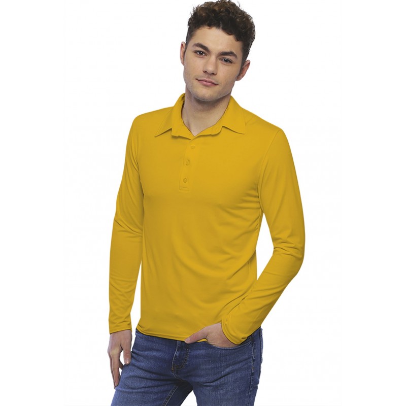 Tee-shirt col polo boutonné manches longues en modal JOSH Tee-shirt col polo boutonné manches longues en modal JOSH