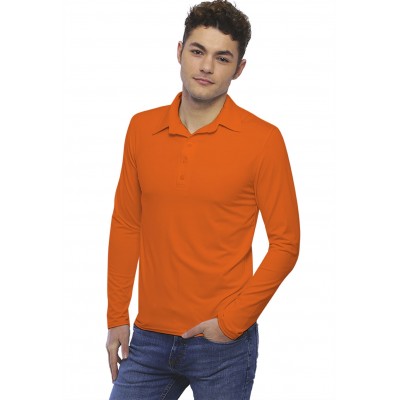 Tee-shirt col polo boutonné manches longues en modal JOSH