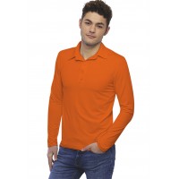Tee-shirt col polo boutonné manches longues en modal JOSH