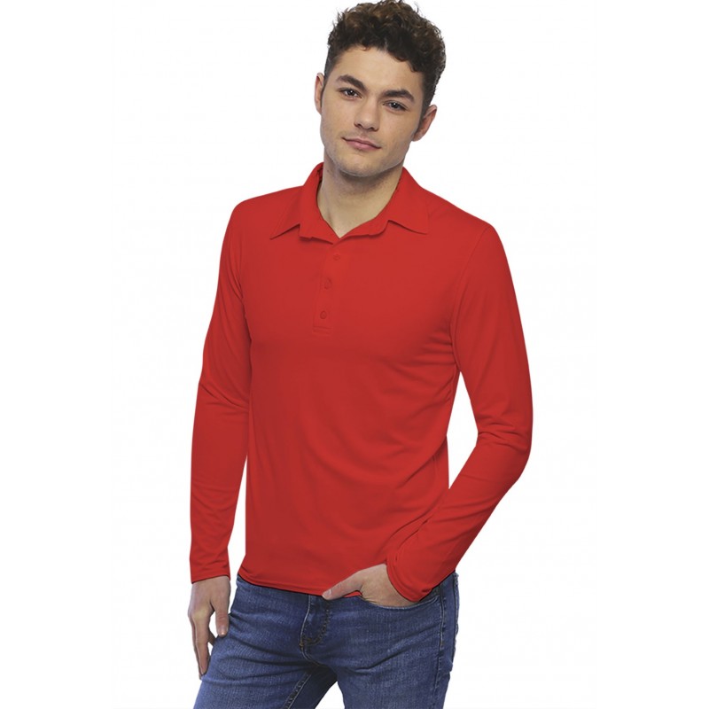 Tee-shirt col polo boutonné manches longues en modal JOSH Tee-shirt col polo boutonné manches longues en modal JOSH