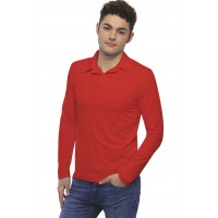 Tee-shirt col polo boutonné manches longues en modal JOSH