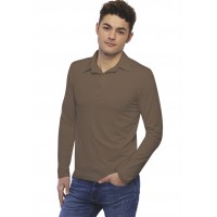 Tee-shirt col polo boutonné manches longues en modal JOSH