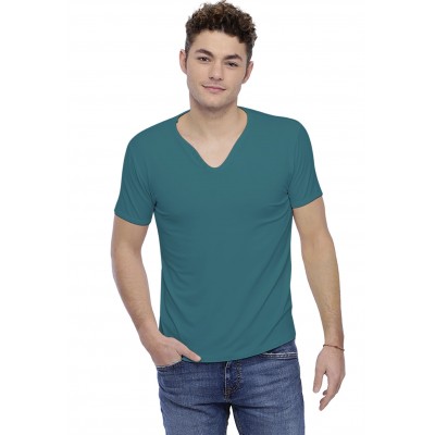 T-shirt col V boutonné manches courtes en modal LIAM