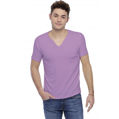 T-shirt col V boutonné manches courtes en modal LIAM