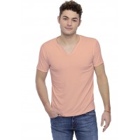 T-shirt col V boutonné manches courtes en modal LIAM