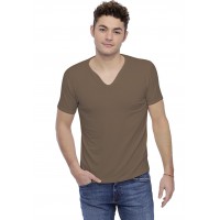 T-shirt col V boutonné manches courtes en modal LIAM