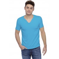 T-shirt col V boutonné manches courtes en modal LIAM