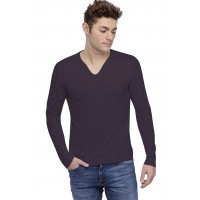 T-shirt col V boutonné manches longues en modal LIAM