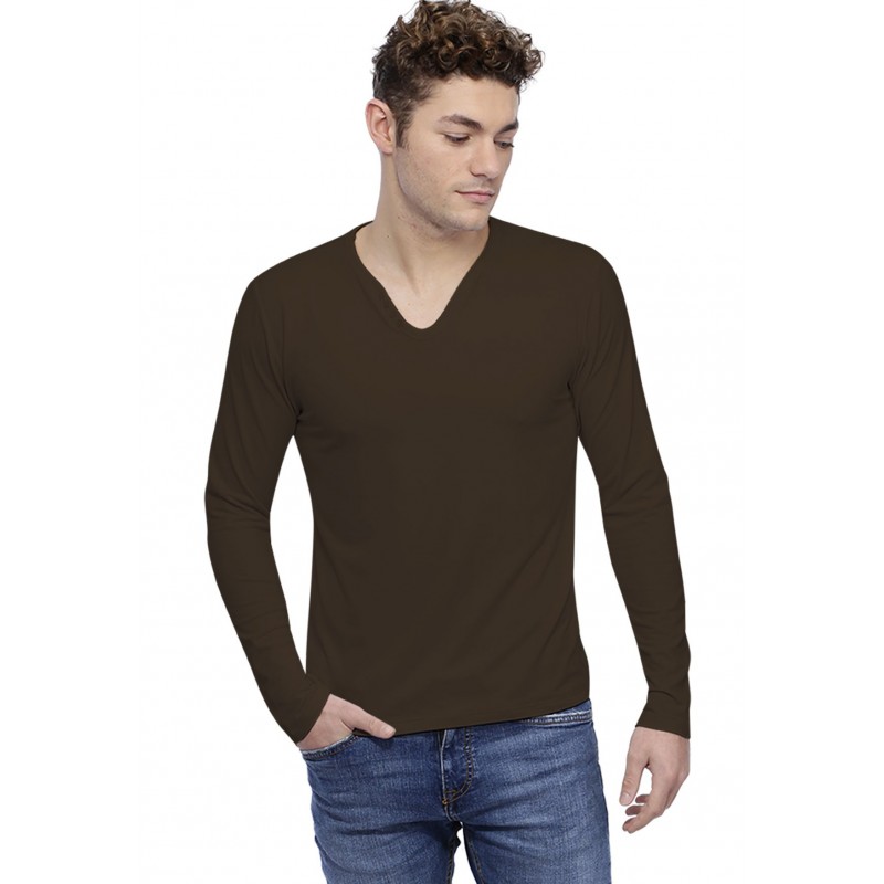 T-shirt col V boutonné manches longues en modal LIAM T-shirt col V boutonné manches longues en modal LIAM