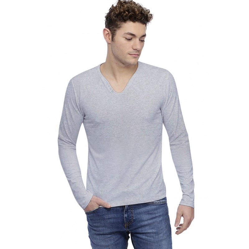 T-shirt col V boutonné manches longues en modal LIAM T-shirt col V boutonné manches longues en modal LIAM