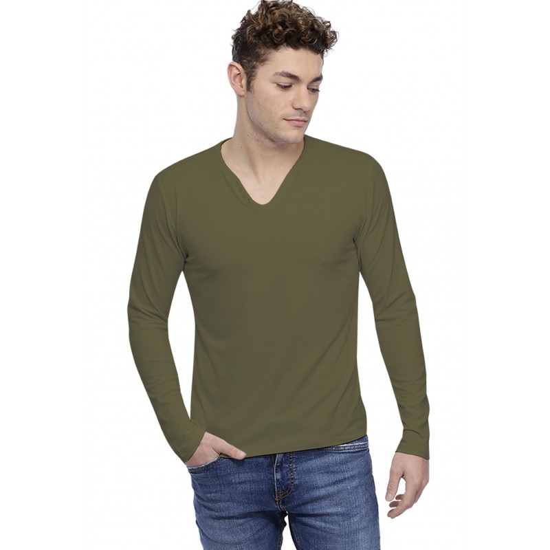 T-shirt col V boutonné manches longues en modal LIAM T-shirt col V boutonné manches longues en modal LIAM