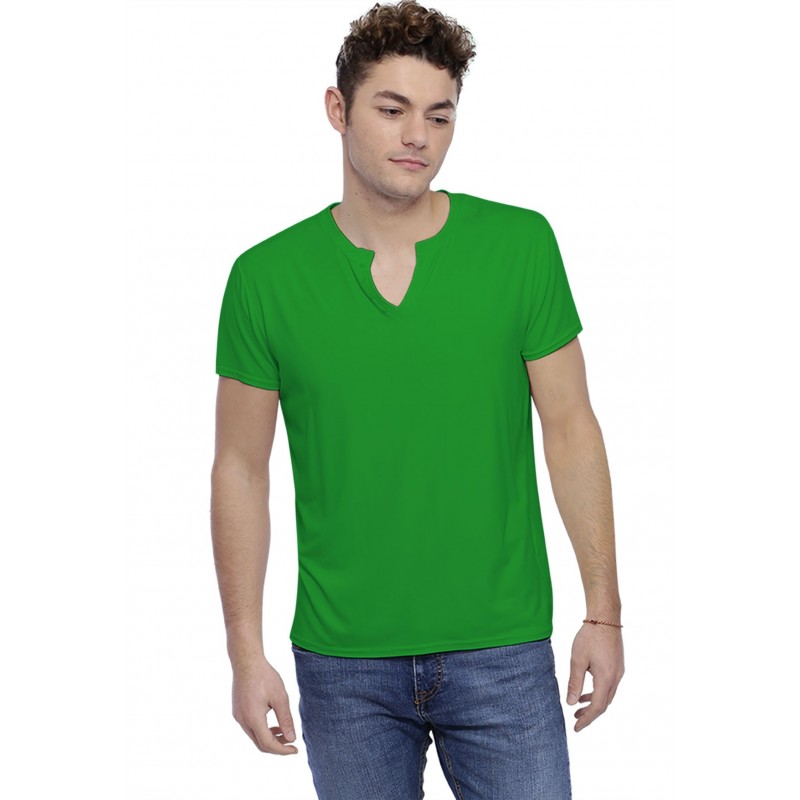 T-shirt col tunisien boutonné manches courtes en modal PAUL T-shirt col tunisien boutonné manches courtes en modal PAUL