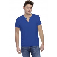 T-shirt col tunisien boutonné manches courtes en modal PAUL