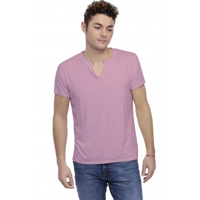 T-shirt col tunisien boutonné manches courtes en modal PAUL