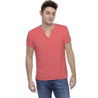 T-shirt col tunisien boutonné manches courtes en modal PAUL