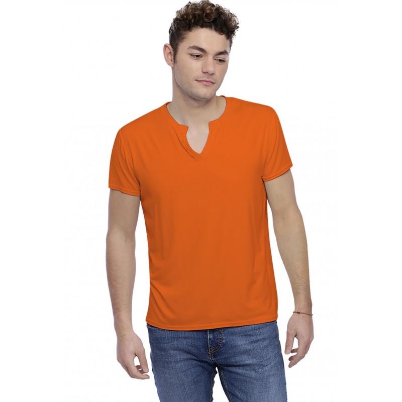 T-shirt col tunisien boutonné manches courtes en modal PAUL T-shirt col tunisien boutonné manches courtes en modal PAUL