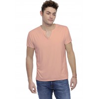 T-shirt col tunisien boutonné manches courtes en modal PAUL