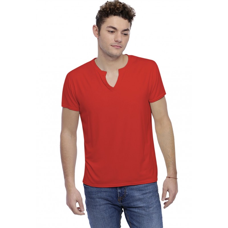 T-shirt col tunisien boutonné manches courtes en modal PAUL T-shirt col tunisien boutonné manches courtes en modal PAUL
