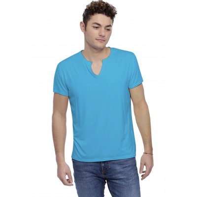 T-shirt col tunisien boutonné manches courtes en modal PAUL