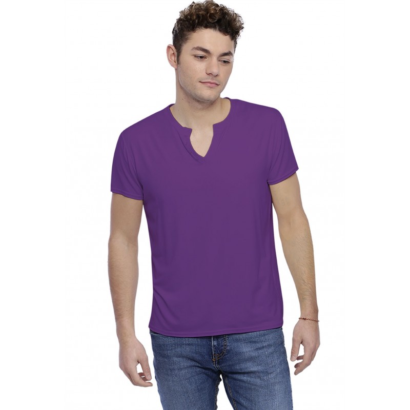 T-shirt col tunisien boutonné manches courtes en modal PAUL T-shirt col tunisien boutonné manches courtes en modal PAUL