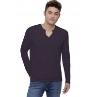 T-shirt col tunisien boutonné manches longues en modal PAUL