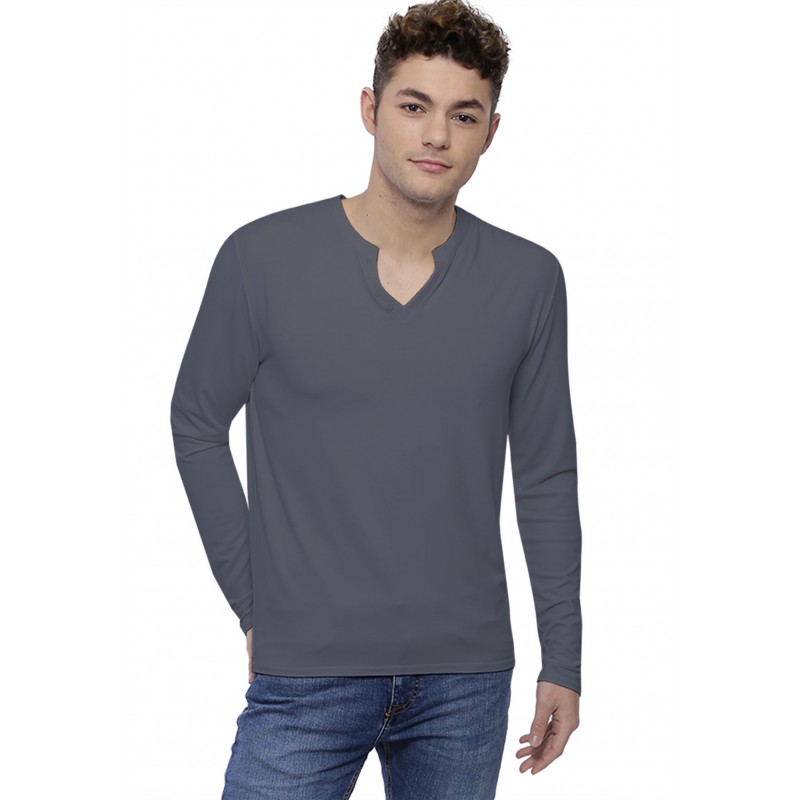 T-shirt col tunisien boutonné manches longues en modal PAUL T-shirt col tunisien boutonné manches longues en modal PAUL