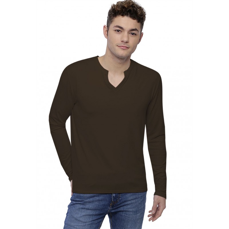 T-shirt col tunisien boutonné manches longues en modal PAUL T-shirt col tunisien boutonné manches longues en modal PAUL