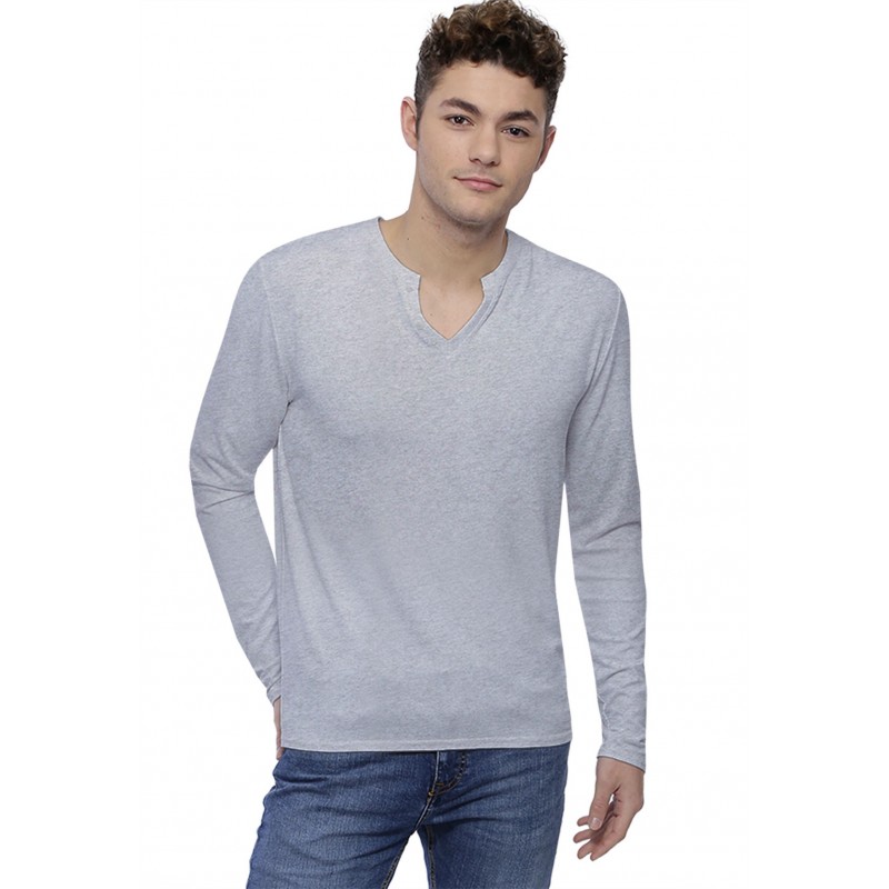 T-shirt col tunisien boutonné manches longues en modal PAUL T-shirt col tunisien boutonné manches longues en modal PAUL